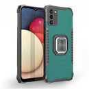 For Samsung Galaxy A02s 164mm Fierce Warrior Series Armor All-inclusive Shockproof Aluminum Alloy + TPU Protective Case with Ring Holder(Green)
