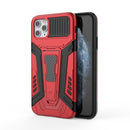 War Chariot Series Armor All-inclusive Shockproof PC + TPU Protective Case with Invisible Holder For iPhone 11 Pro(Red)