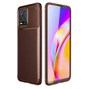 For OPPO Realme 8 Carbon Fiber Texture Shockproof TPU Case(Brown)