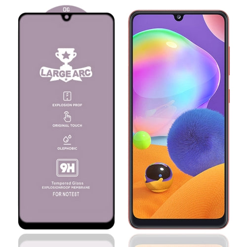 For Samsung Galaxy A31 9H HD Large Arc High Alumina Full Screen Tempered Glass Film