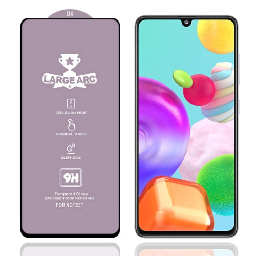 For Samsung Galaxy A41 9H HD Large Arc High Alumina Full Screen Tempered Glass Film