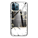 Marble Tempered Glass Back Cover TPU Border Case For iPhone 11 Pro(HCBL-22)