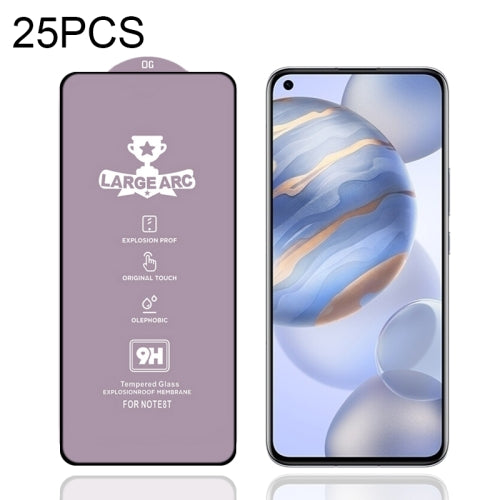 For Honor 30 25 PCS 9H HD Large Arc High Alumina Full Screen Tempered Glass Film