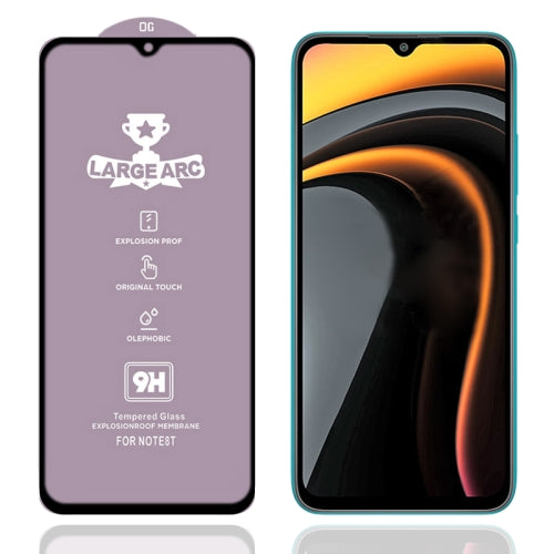 For Xiaomi Poco C3 9H HD Large Arc High Alumina Full Screen Tempered Glass Film