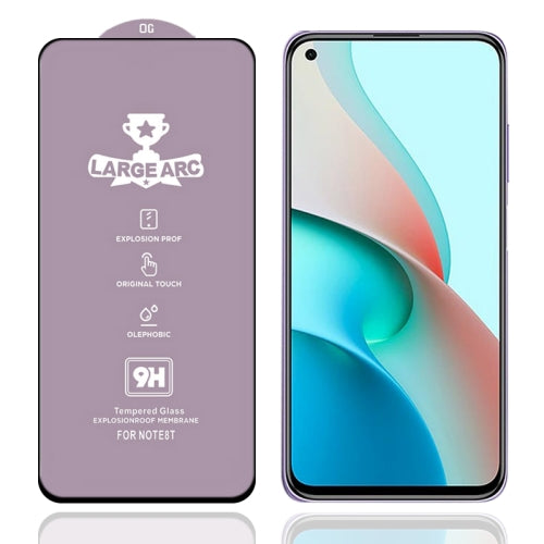 For Xiaomi Redmi Note 9 5G 9H HD Large Arc High Alumina Full Screen Tempered Glass Film