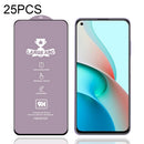 For Xiaomi Redmi Note 9 5G 25 PCS 9H HD Large Arc High Alumina Full Screen Tempered Glass Film
