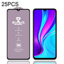 For Xiaomi Redmi 9 (India Version) 25 PCS 9H HD Large Arc High Alumina Full Screen Tempered Glass Film