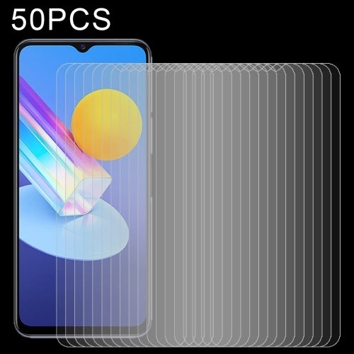 For vivo Y72 5G 50 PCS 0.26mm 9H 2.5D Tempered Glass Film