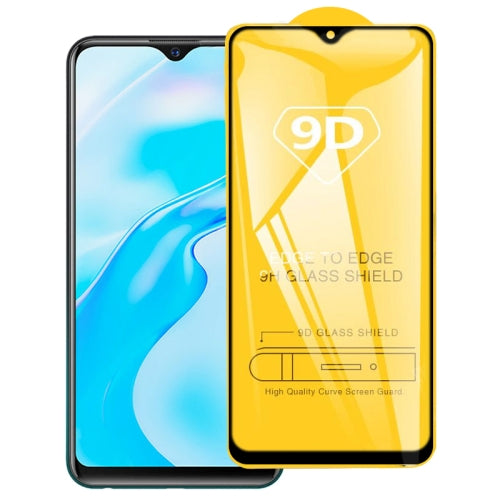 For vivo Y1s 9D Full Glue Full Screen Tempered Glass Film