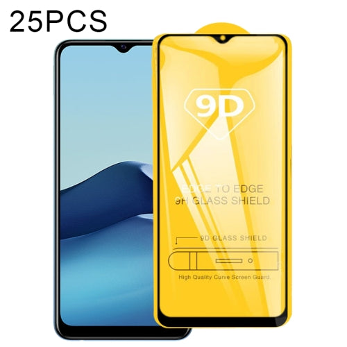For vivo Y20s [G] 25 PCS 9D Full Glue Full Screen Tempered Glass Film