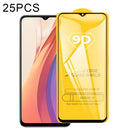 For vivo iQOO Z3 25 PCS 9D Full Glue Full Screen Tempered Glass Film