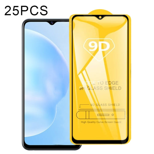 For vivo Y52s / Y52s t1 25 PCS 9D Full Glue Full Screen Tempered Glass Film