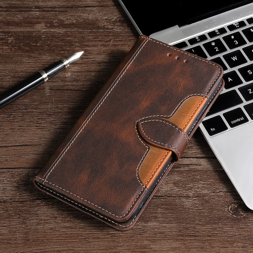 Stitching Skin Feel Magnetic Buckle Horizontal Flip PU Leather Case with Holder & Card Slots & Wallet For iPhone 11(Brown)