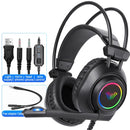 AULA S600 3.5mm + USB Port RGB Lighting Gaming Headset with Mic(Black)