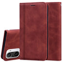 For Xiaomi Redmi K40 / K40 Pro Frosted Business Magnetic Horizontal Flip PU Leather Case with Holder & Card Slot & Lanyard(Brown)
