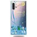 For Galaxy Note10 Trendy Cute Christmas Patterned Clear TPU Protective Case(Ice World)