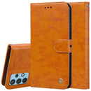 For Samsung Galaxy A32 4G Business Style Oil Wax Texture Horizontal Flip Leather Case with Holder & Card Slots & Wallet(Yellow)