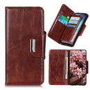 For Samsung Galaxy A22 4G Crazy Horse Texture Magnetic Buckle Horizontal Flip Leather Case with Holder & 6-Card Slots & Wallet(Brown)
