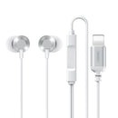 Remax RM-512i 8 Pin Interface Wired Call Music Earphone, Support Wired Control, Cable Length: 1.2m(White)
