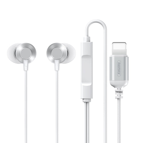 Remax RM-512i 8 Pin Interface Wired Call Music Earphone, Support Wired Control, Cable Length: 1.2m(White)