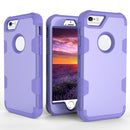 Contrast Color Silicone + PC Shockproof Case For iPhone 6(Purple)