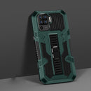 For OPPO A94 4G Vanguard Warrior All Inclusive Double-color Shockproof TPU + PC Protective Case with Holder(Graphite Green)