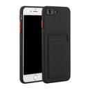Card Slot Design Shockproof TPU Protective Case For iPhone 8 & 7(Black)