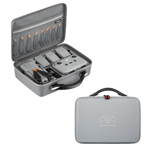 STARTRC 1109542 Dedicated Full Accessories Waterproof PU Handbag Storage Bag for DJI Air 2S(Grey)