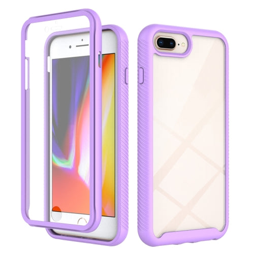 Starry Sky Solid Color Series Shockproof PC + TPU Case with PET Film For iPhone 6 Plus(Light Purple)