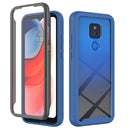 For Motorola Moto G Play(2021) Starry Sky Solid Color Series Shockproof PC + TPU Case with PET Film(Royal Blue)