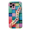 3D Square Protective Case with Rainbow Bracelet For iPhone 12 mini(B)