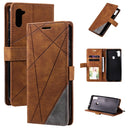 For Samsung Galaxy A11 (EU Version) Skin Feel Splicing Horizontal Flip Leather Case with Holder & Card Slots & Wallet & Photo Frame(Brown)