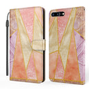 Marble Horizontal Flip TPU+PU Leather Case with Holder & Card Slots & Wallet & Lanyard For iPhone 6s Plus & 6 Plus(Pink Purple)