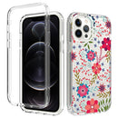 2 in 1 High Transparent Painted Shockproof PC + TPU Protective Case For iPhone 11 Pro(Small Floral)