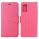For Samsung Galaxy A51 Silk Texture Horizontal Flip Leather Case with Holder & Card Slots & Wallet & Photo Frame(Rose Red)