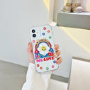 Precise Hole Transparent TPU Protective Case For iPhone 11 Pro Max(Smile Sunflower)