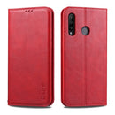 For Huawei P30 Lite / Nova 4e AZNS Retro Texture Magnetic Horizontal Flip PU Leather Case with Holder & Card Slots & Photo Frame(Red)