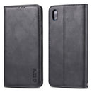 For Huawei Y5 2019 / Enjoy 8S AZNS Retro Texture Magnetic Horizontal Flip PU Leather Case with Holder & Card Slots & Photo Frame(Black)