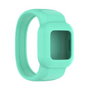 For Garmin Vivofit JR3 No Buckle Silicone Pure Color Replacement Watchband, Size:L(Teal)
