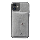 ViLi T Series TPU + PU Woven Fabric Magnetic Protective Case with Wallet For iPhone 11(Grey)