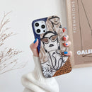 Shockproof Half-inclusive Leopard Pattern Protective Case For iPhone 11(Glasses Girl)