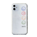 Straight Edge Colored Drawing Smiley Face Pattern TPU Protective Case For iPhone 11(Colorful)