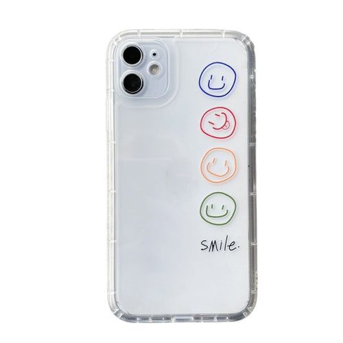 Straight Edge Colored Drawing Smiley Face Pattern TPU Protective Case For iPhone 11 Pro(Colorful)