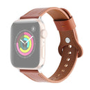 22mm Single Loop Leather Replacement Strap Watchband For Apple Watch Series 7 41mm / 6 & SE & 5 & 4 40mm / 3 & 2 & 1 38mm(Light Brown)