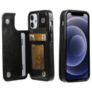 FLOVEME Crazy Horse Texture Horizontal Flip Leather Protective Case with Card Slots & Holder For iPhone 12 mini(Black)