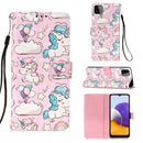 For Samsung Galaxy A22 5G (US) 3D Painting Horizontal Flip Leather Case with Holder & Card Slot & Wallet & Lanyard(Pink Pony)
