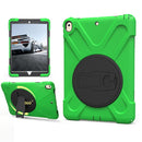 Shockproof Colorful Silicone + PC Protective Case with Holder For iPad Pro 10.5(Green)
