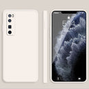 For Huawei nova 7 Pro 5G Solid Color Imitation Liquid Silicone Straight Edge Dropproof Full Coverage Protective Case(White)