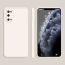 For Samsung Galaxy S20 Solid Color Imitation Liquid Silicone Straight Edge Dropproof Full Coverage Protective Case(White)