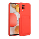 For Samsung Galaxy A12 5G Card Slot Design Shockproof TPU Protective Case(Red)